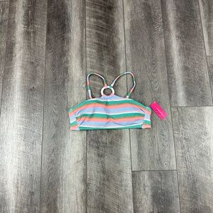 Xhilaration Stripe High Neck Bikini‎ Top